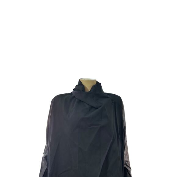 Spanx Womens Faux Leather Convertible Jacket Size M Black Outdoors Mid Length - Picture 3 of 15